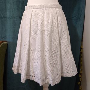 Trina Turk Cotton Eyelet Skirt Size 8